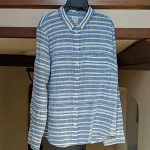 J. Crew Blue/White Striped Shirt